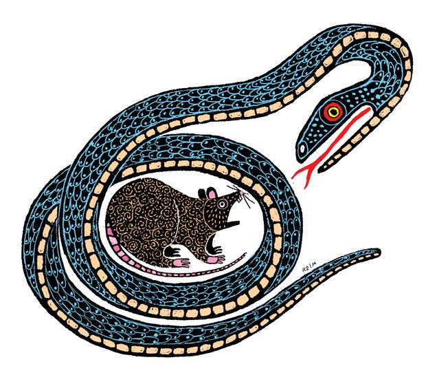“Look! It’s, er, a dark snake!”