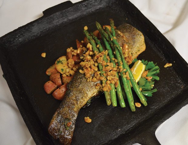 Iron Skillet Stuffed Mountain Trout