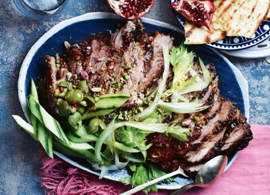 Slow Roasted Lamb Shoulder with Chimichurri Marinade