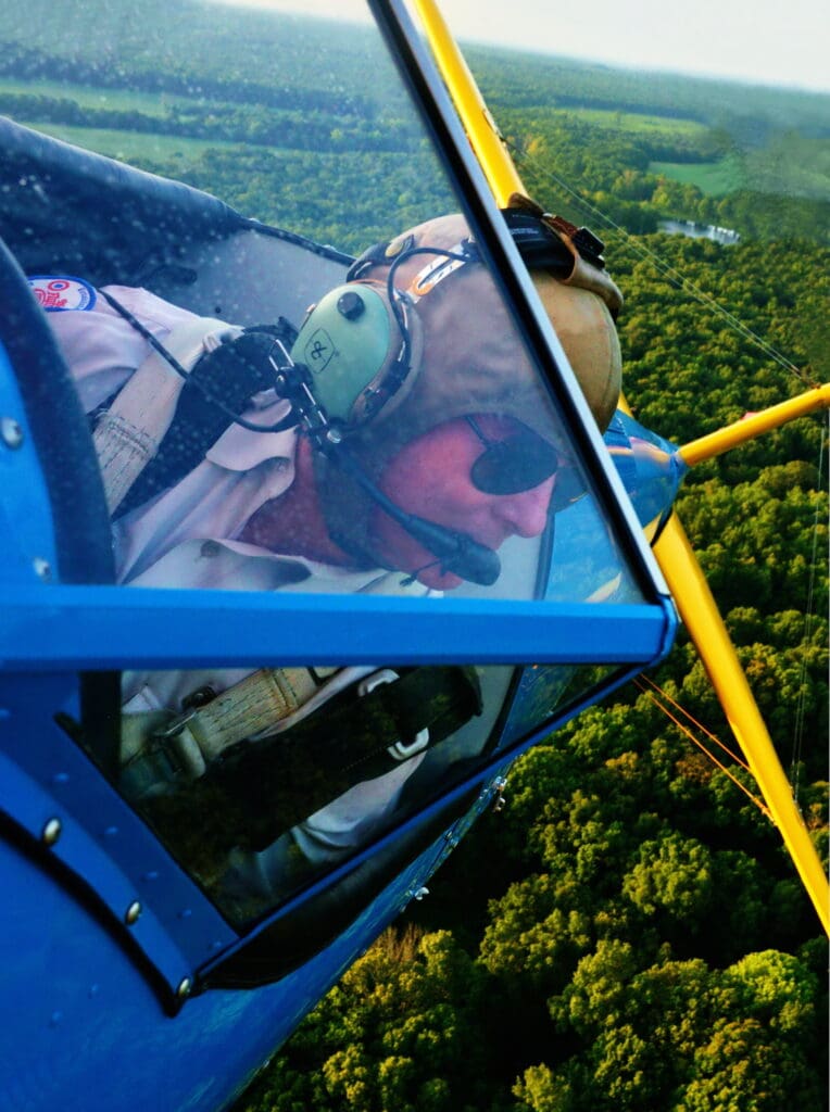 Pilot in the air