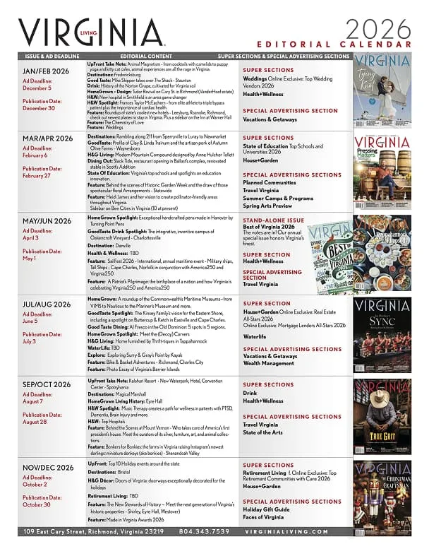 2026 Editorial Calendar